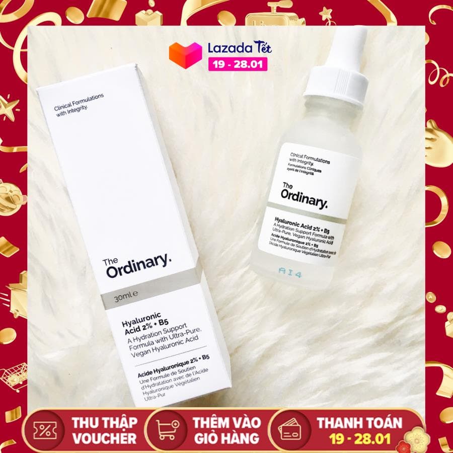 [HCM]The Ordinary Hyaluronic Acid 2% + B5 Serum Cấp Nước Dưỡng Ẩm Phục Hồi Da Moisturizing Skin Care30ml