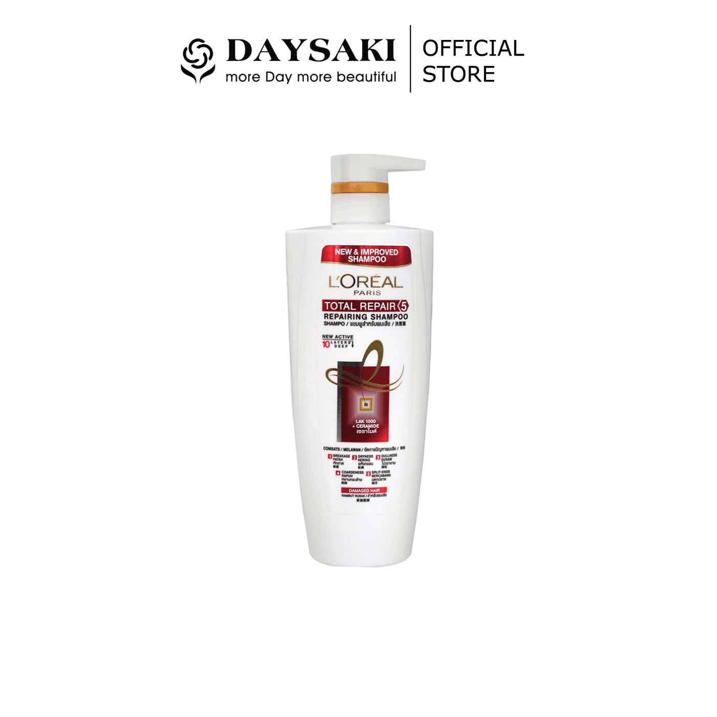 [HCM]LOreal Dầu Gội Phục Hồi Tóc Elseve Total Repair 5 Repairing Shampoo 650ml