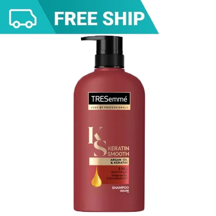 [HCM]Dầu gội đầu TRESEMME Keratin Smooth màu đỏ-Thái Lan 450ML 5 TRONG 1 SUÔN MƯỢT VÀO NẾP