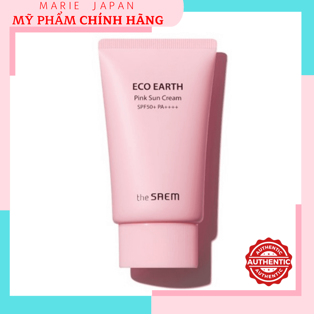 [HCM]Kem Chống Nắng The Saem Eco Earth Power Pink Sun Cream SPF50+ PA++++ 50g