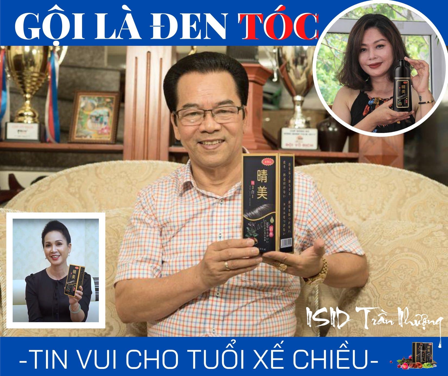 Dầu Gội Phủ Bạc KOMI Giúp Đen Tóc - Chính Hãng Nhật Bản ( Màu Đen) Dung Tích 500ml