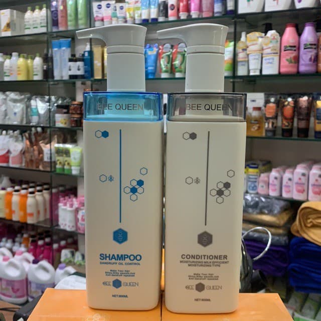 Cặp Dầu Gội Xả Bee Queen 800ml x2