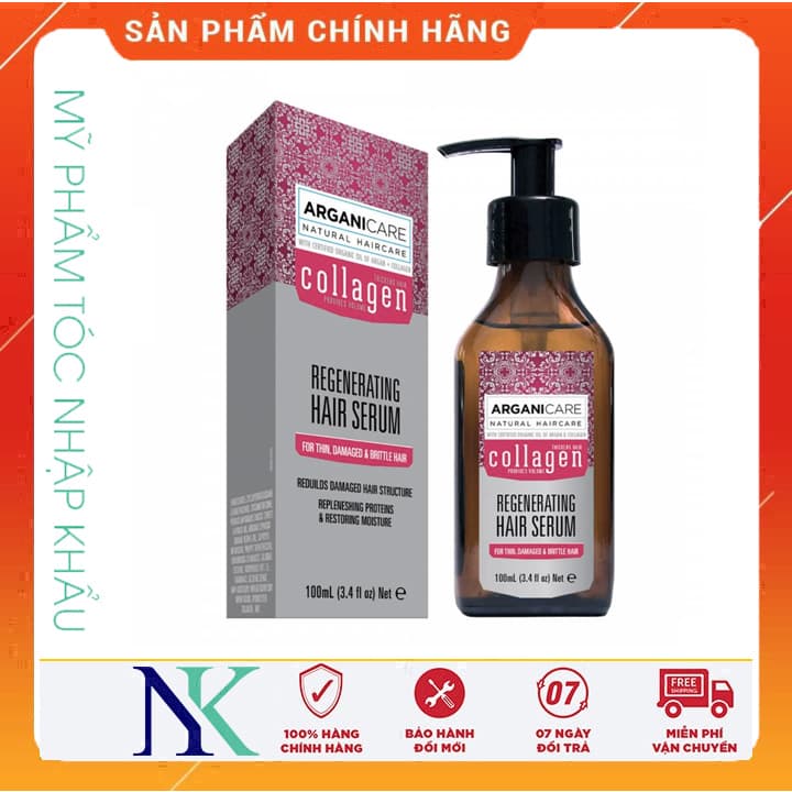[HCM]Tinh Dầu Dưỡng Tóc Arganicare Collagen Hair Serum 100Ml