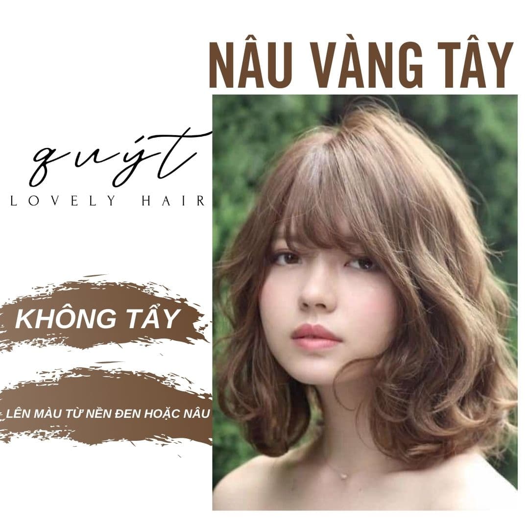 [HCM]Thuốc Nhuộm Tóc Nâu Vàng Tây - Không Tẩy-tặng oxy
