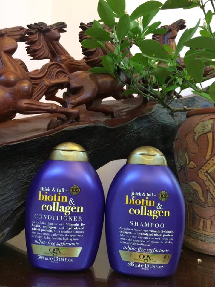 Cặp  dầu gội xả Biotin & Collagen OGX  385 ml / chai