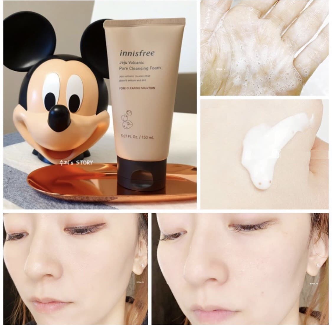 [HCM]Sữa Rửa Mặt Innisfree Jeju Volcanic Pore Scrub Foam - Tẩy da chết giảm mụn đầu đen hiệu quả