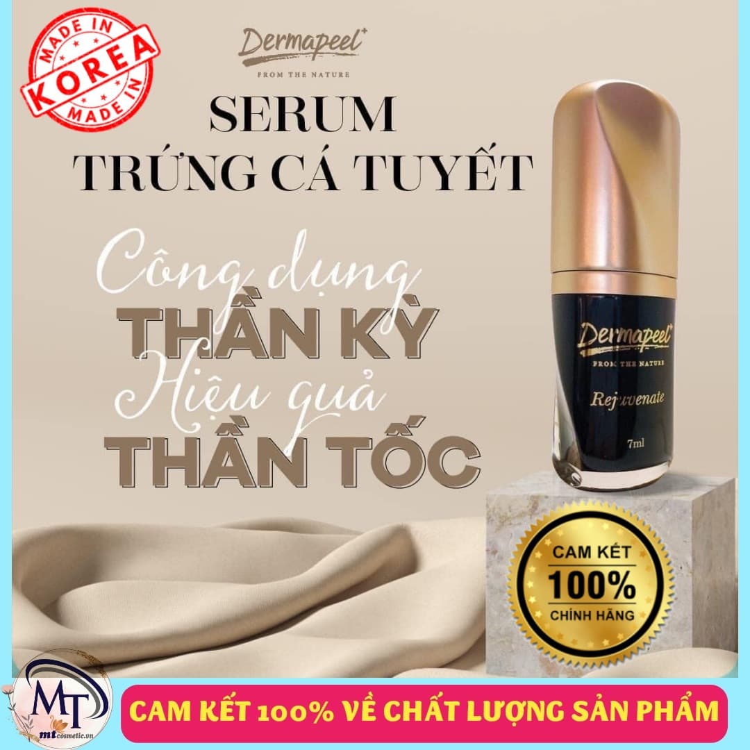 SERUM TRỨNG CÁ TUYẾT Dermapeel - XÓA MỤN - Mờ THÂM MỤN - Se Khít LCL - DA CĂNG BÓNG - TRẮNG SÁNG SAU 14 NGÀY - NHẬP KHẨU 100% HÀN QUỐC