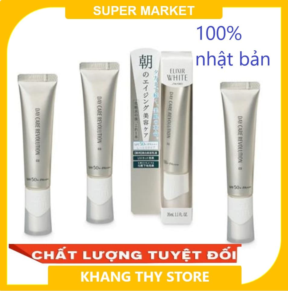 Kem Dưỡng Ngày chống nắng Trắng da Shiseido Elixir Superior Day Care Revolution T + SPF50 + PA +++