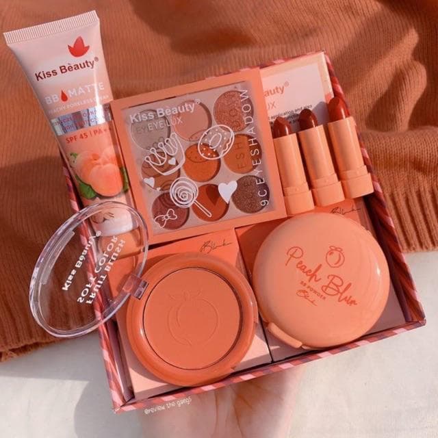 Bộ trang điểm 7 món tông cam kiss beauty