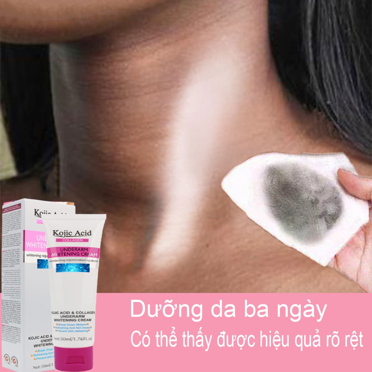 Kem dưỡng trắng da nách Đầu Gối 50g trị thâm khử mùi vùng kín với công thức dưỡng ẩm làm trắng đặc biệt dưỡng trắng toàn thân dùng cho vùng da tối màu và bikini.