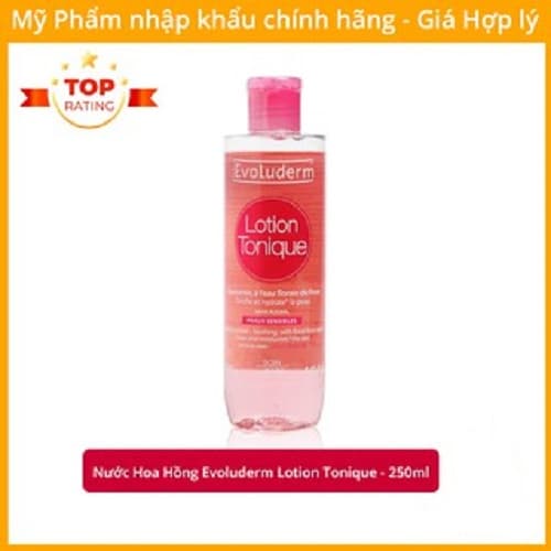 Nước hoa hồng Evoluderm Lotion Tonique dưỡng ẩm cho da khô 250ml