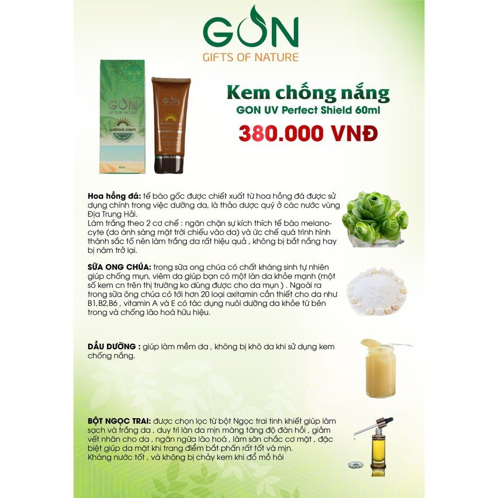 [BIG SALE] COMBO 2 KEM CHỐNG NẮNG GON DƯỠNG DA NÂNG TÔNG [CHÍNH HÃNG]