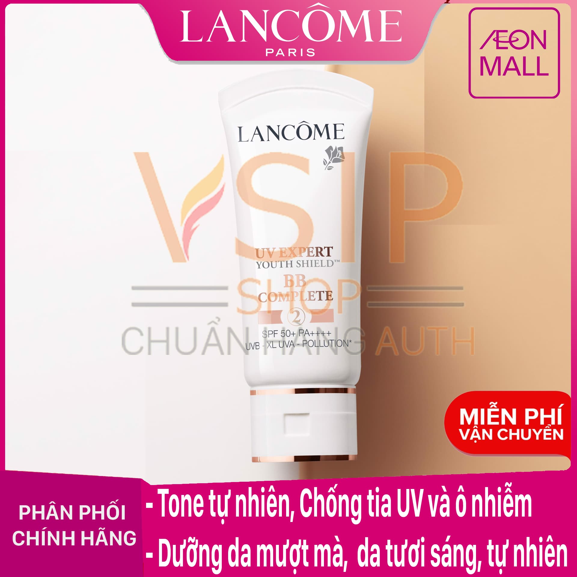 Kem trang điểm kiên chống nắng Lancome UV Expert BB Complete  SPF 50+ PA++++ 30ml