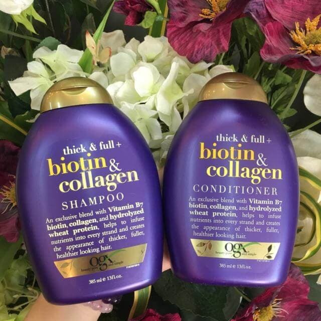 [HCM]BỘ DẦU GỘI XẢ BIOTIN COLLAGEN OGX GIẢM RỤNG TÓC TRỊ GÀU 385Ml - Hàng Mỹ