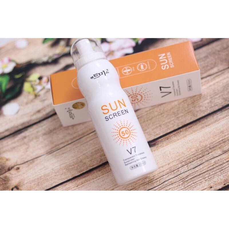 [HCM][XẢ KHO] Kem xịt chống nắng SunScreen V7 Magic Flowers SPF 50 Hàn Quốc