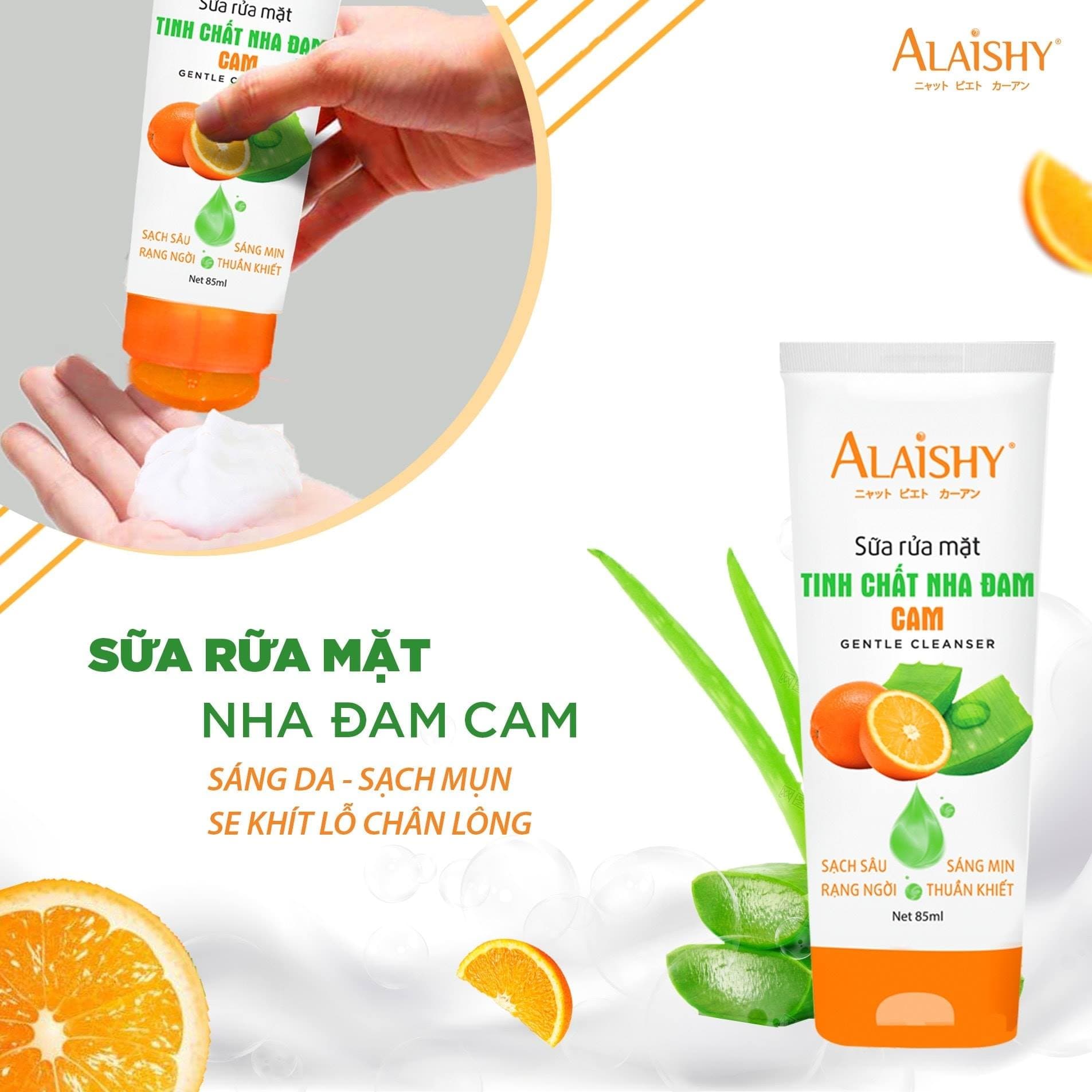[HCM]SỮA RỬA MẶT NHA ĐAM CAM ALAISHY 85ML