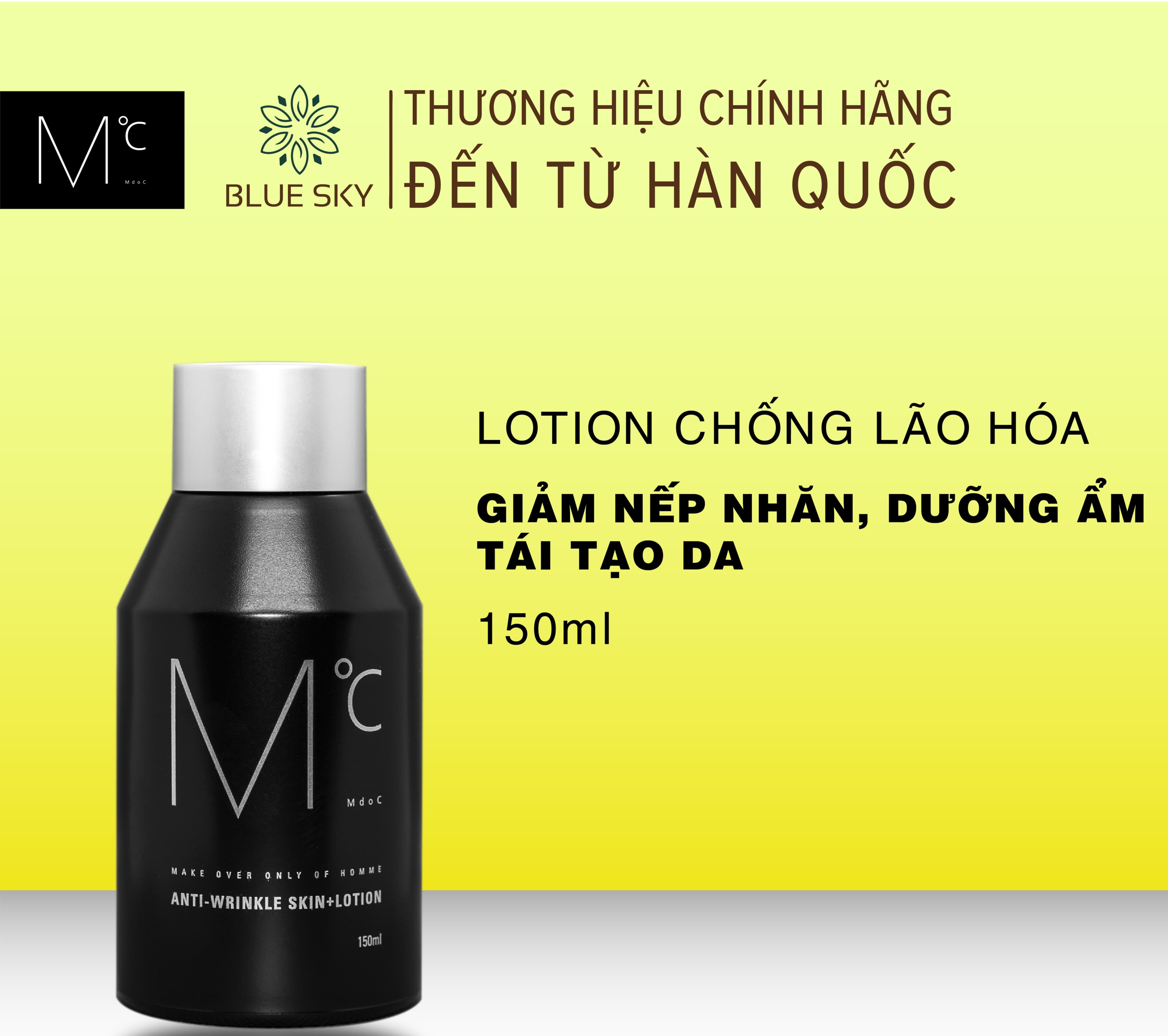Nước cân bằng + sữa dưỡng MdoC Anti-Wrinkle Skin+Lotion 150ml
