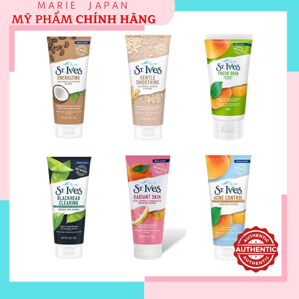 [HCM]Sữa Rửa Mặt Tẩy Tế Bào Chết St.Ives 170g