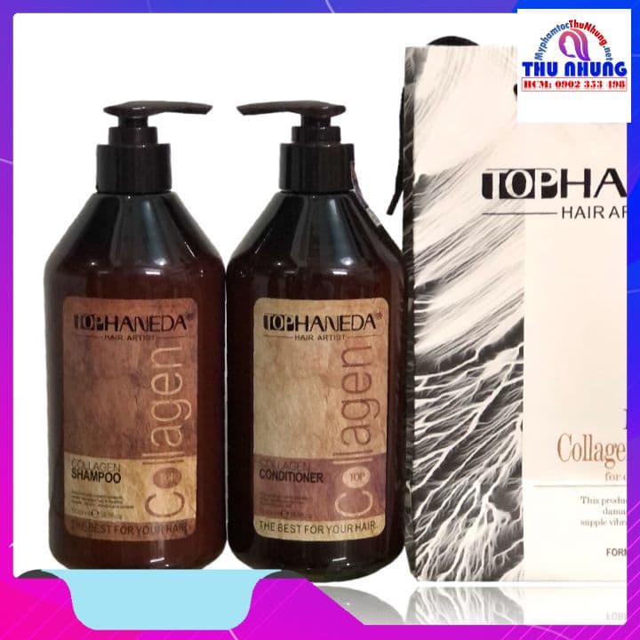 [HCM]Bộ dầu gội xả Top Haneda collagen cho tóc khô hư tổn 500ml