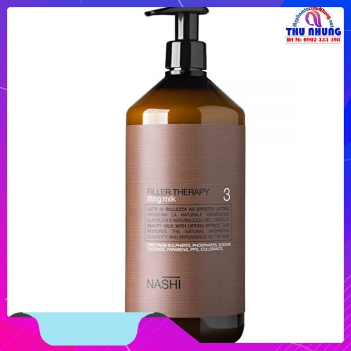 [HCM]Mặt nạ dưỡng bóng tóc NASHI Filler Therapy Lifting Milk 3 Italy 1000ml