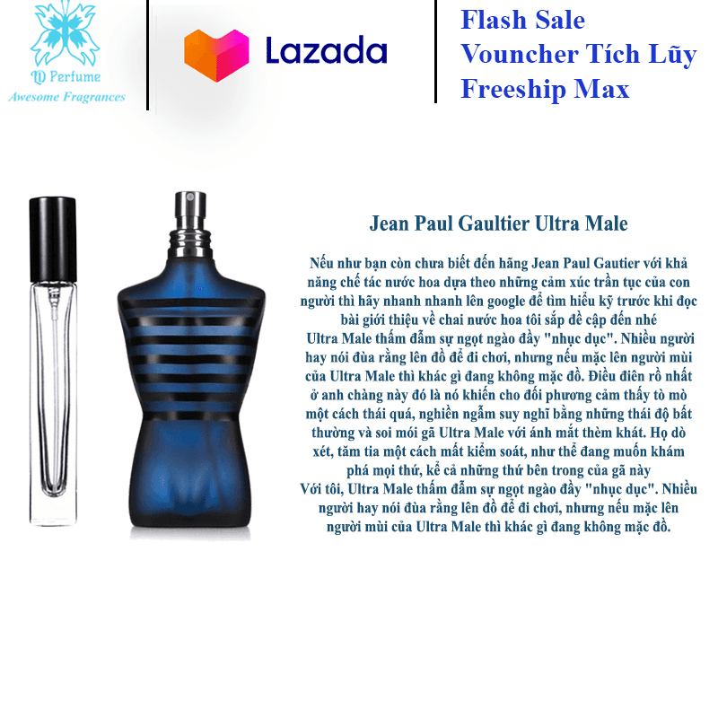 [HCM][] Mẫu thử 10ml JEAN PAUL GAULTIER ULTRA MALE
