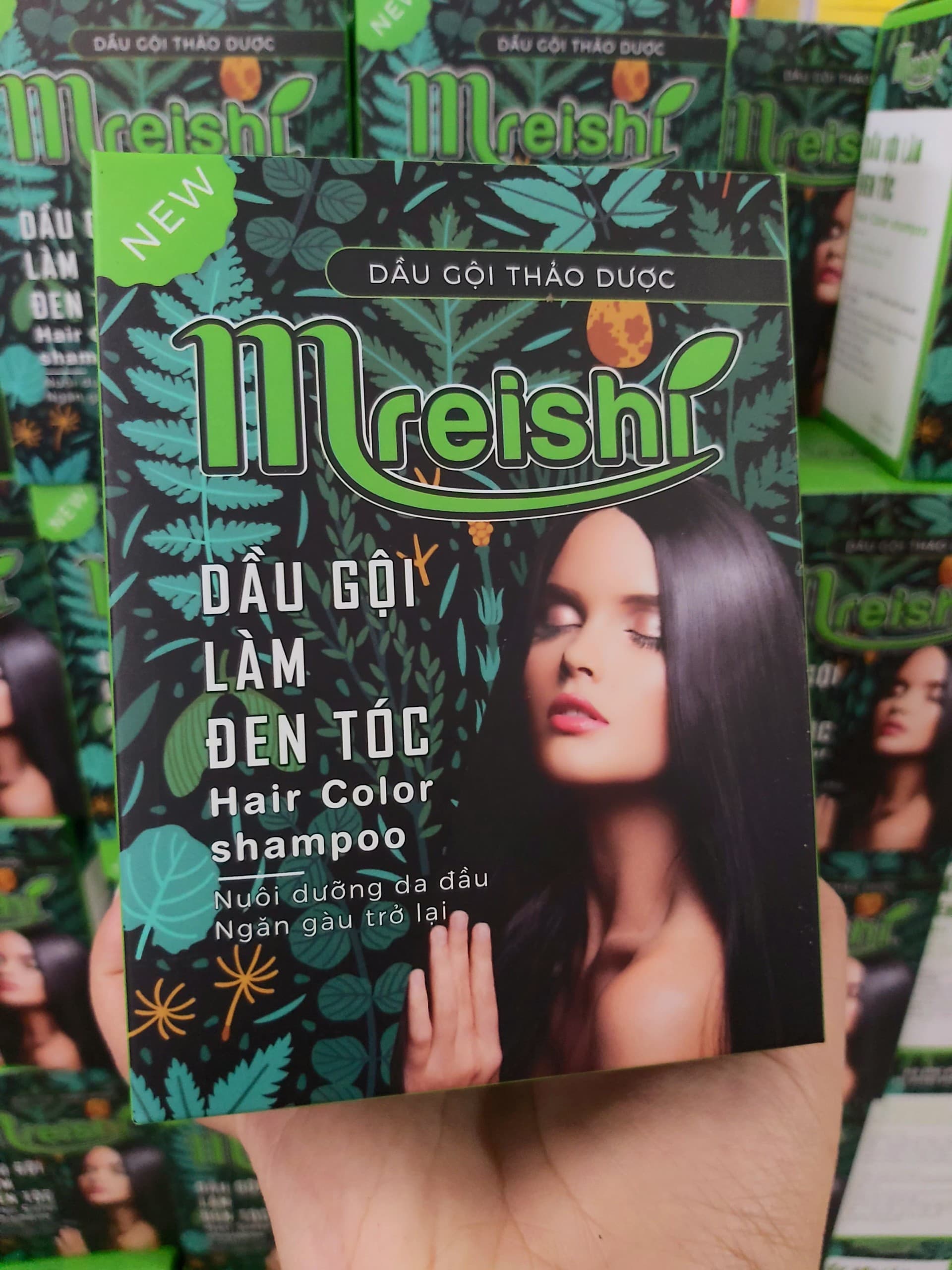 [HCM]Dầu Gội Làm Đen Tóc  Nhộm Tóc Mhair Hộp 10 Gói