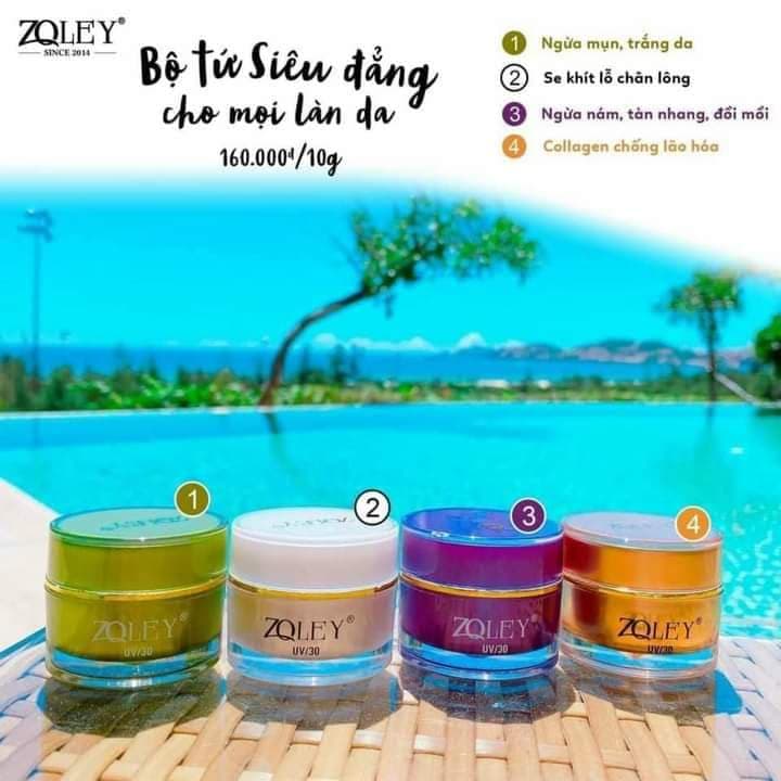 [Chính hãng] Kem Zoley 10gr 4 chức năng (Trắng dưỡng da Tím Nám Xanh Mụn Vàng Lão hóa)