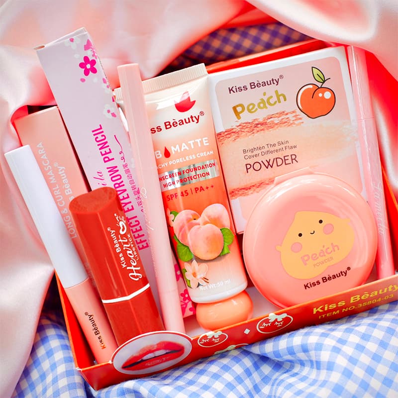 [HCM]【Peachy Sis】Bộ mỹ phẩm 6 món cơ bản giá tốt - (Kem BB+Phấn trang điểm+Chì kẻ mày đen+Kẻ mắt+Mascara+Son môi) [Vui lòng chọn tùy chọn đặt hàng chính xác]