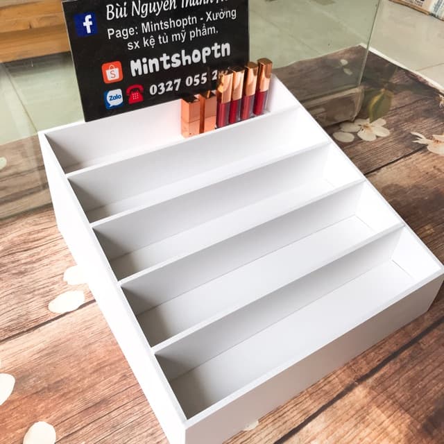 [HCM]kệ trưng bày mỹ phẩm phân tầng  khay trưng bày sơn móng nail và son  kệ trưng bày nước hoa