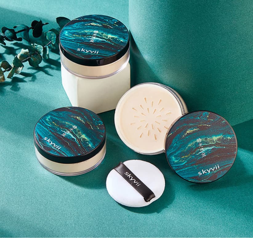 🌼 Phấn Phủ Trang Điểm Dạng Bột LỤC BẢO SKIVII 500 makeup powder kiềm dầu che khuyết điểm lâu trôi mềm mịn tự nhiên kiềm dầu nội địa chính hãng sỉ rẻ