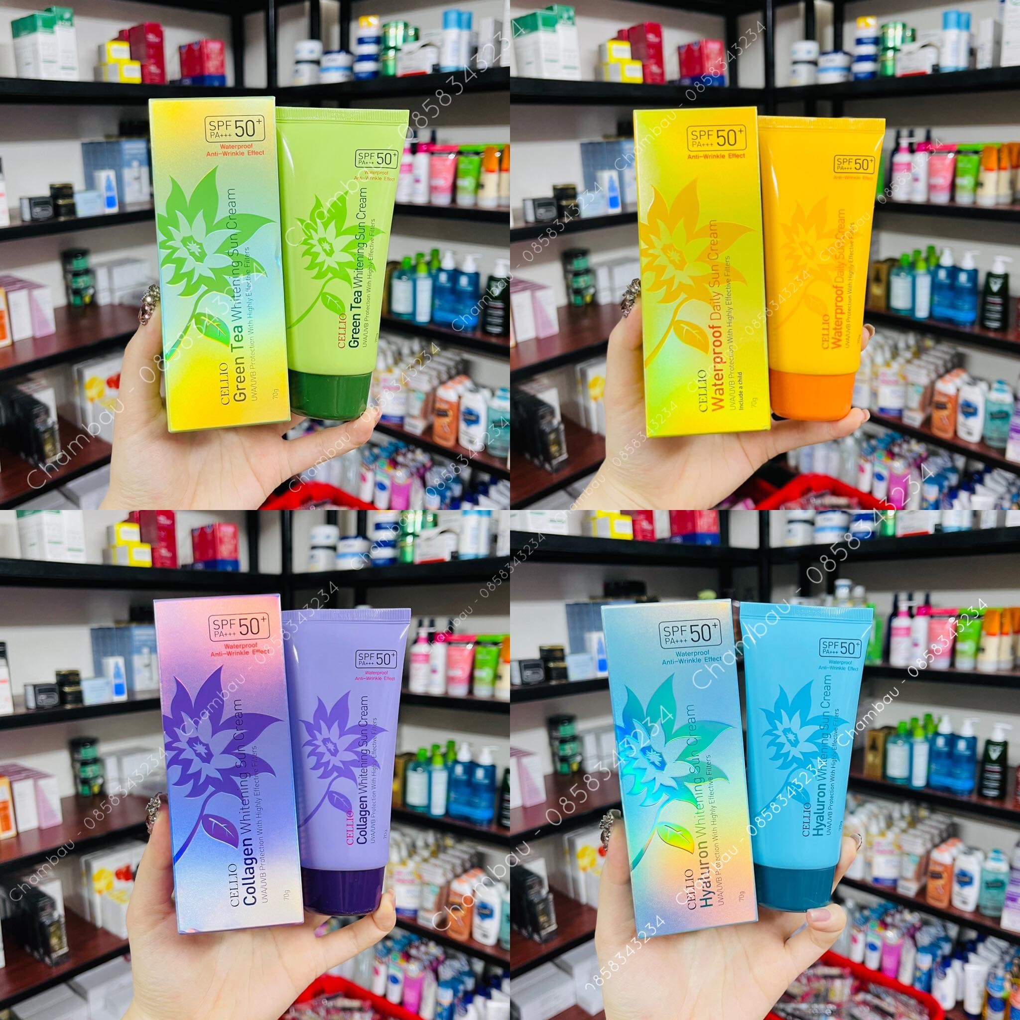 🌞Kem Chống Nắng🌞 Cellio Spf 50+ Pa++ Giúp Da Chống Lại Các Tia Cực Tím Độc Hại