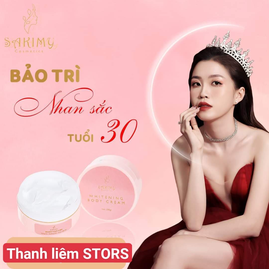 Kem Dưỡng Trắng Da Cấp Tốc Sakimy 200g combo10 body + 10 sirum kích trắng ( Chính Hãng)