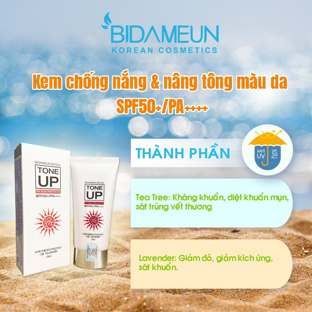 [HCM]Kem chống nắng nâng tông màu da SPF 50+/PA++++