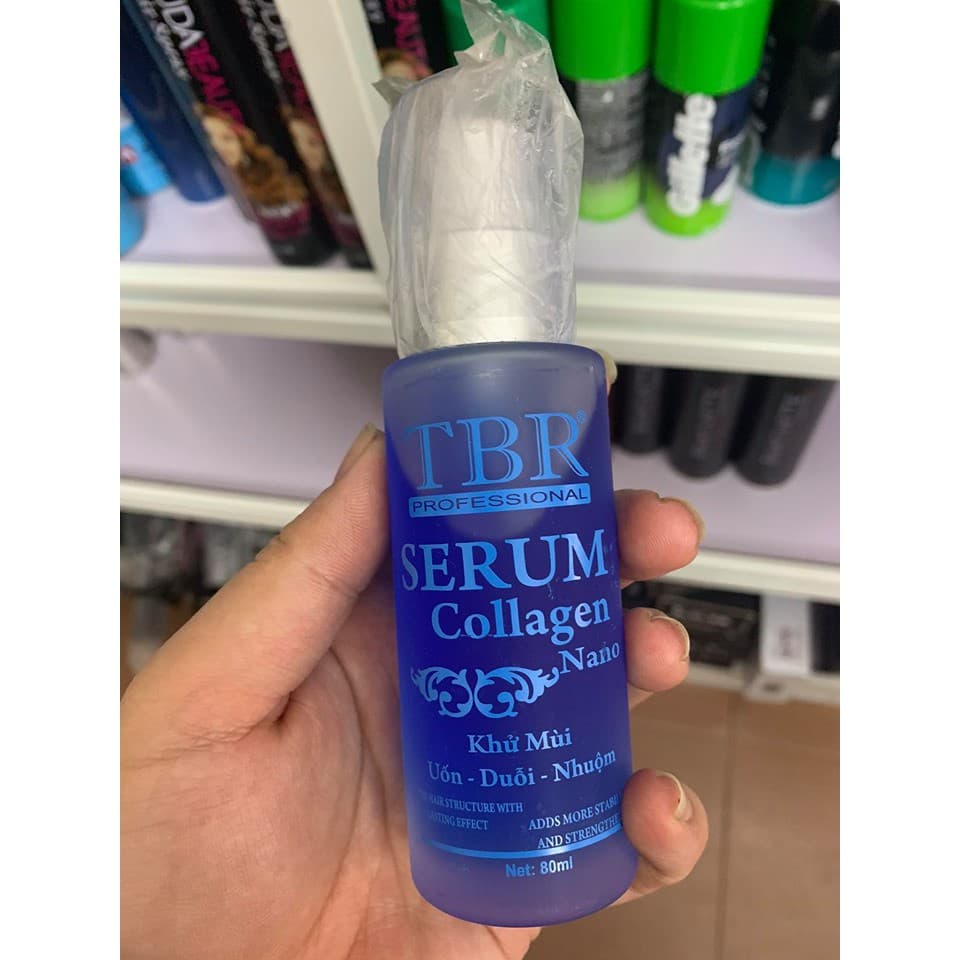 Serum dưỡng tóc collagen nano TBR khử mùi uốn duỗi nhuộm 80ml