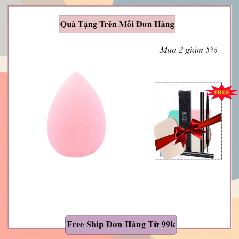 (FREE SHIP TOÀN QUỐC) Bông Mút Trang Điểm 1 Hộp 1 Bông Siêu Mềm Mịn Siêu Dễ Thương (GIẢM GIÁ CỰC SỐC) (KHUYẾN MÃI 3 NGÀY)