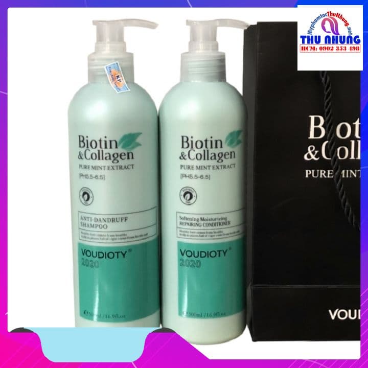 BỘ DẦU GỘI XẢ NGĂN GÀU BIOTIN XANH DƯƠNG - BIOTIN COLLAGEN ANTI DANDRUFF 500ML