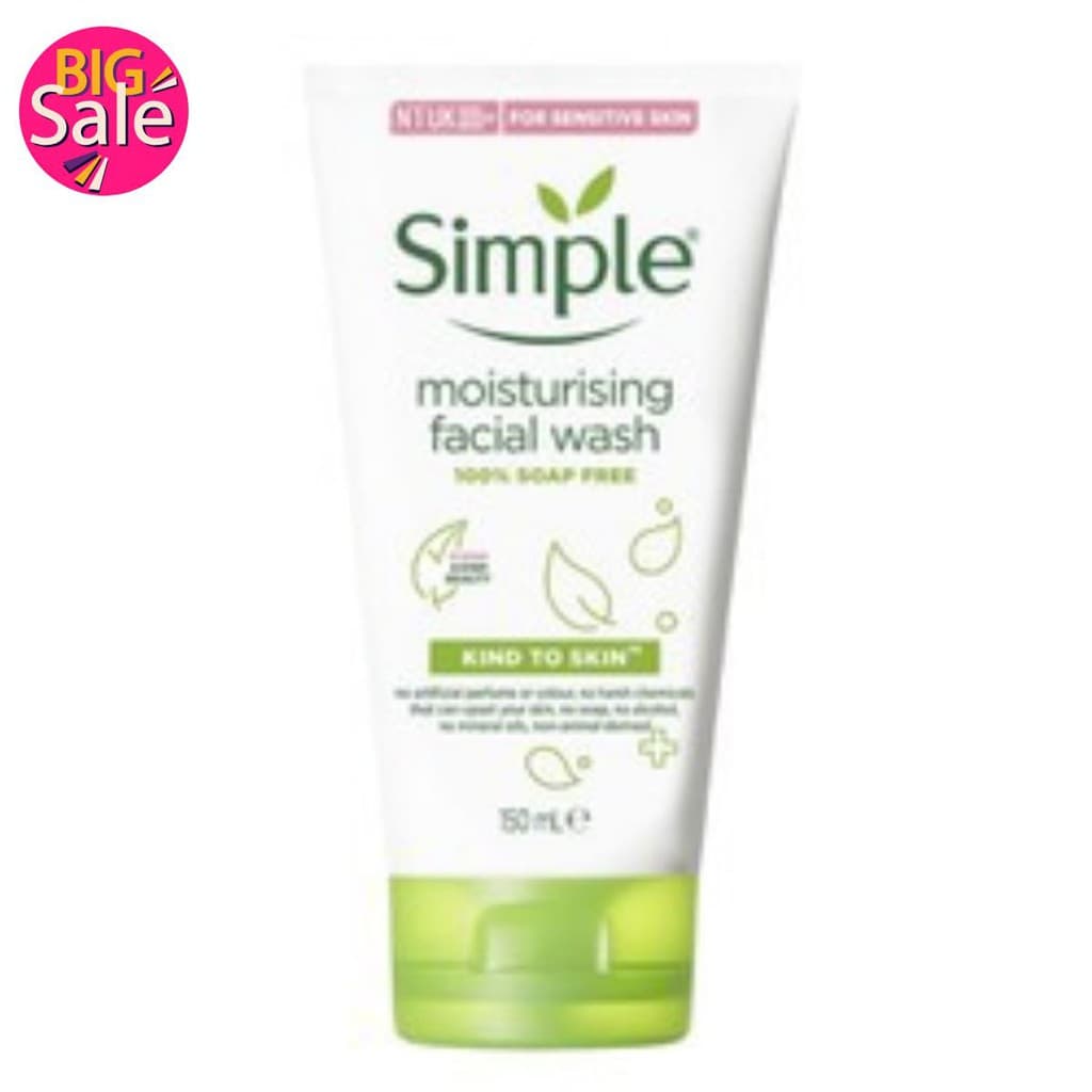 SỮA RỬA MẶT SIMPLE CHO DA KHÔ NHẠY CẢM 150ML - NK ÚC