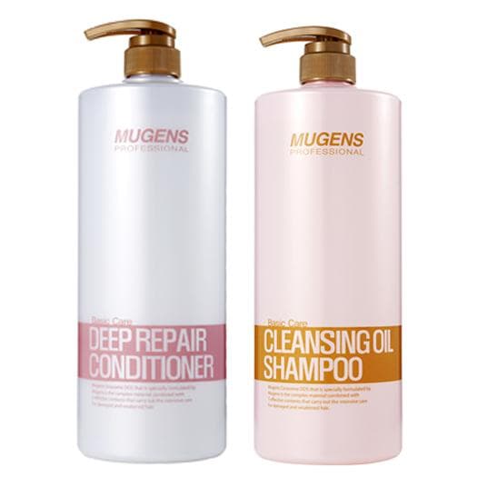 Cặp dầu gội/xả phục hồi tóc Mugens Cleansing Oil Shampoo Hàn Quốc (2x1500ml)