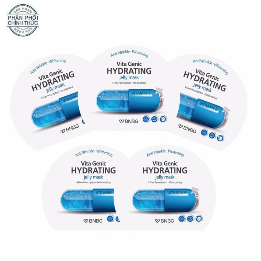 Hộp 10 miếng mặt nạ dưỡng da Vita Genic Banobagi Jelly Mask Hàn Quốc - Xanh da sáng khỏe săn chắc