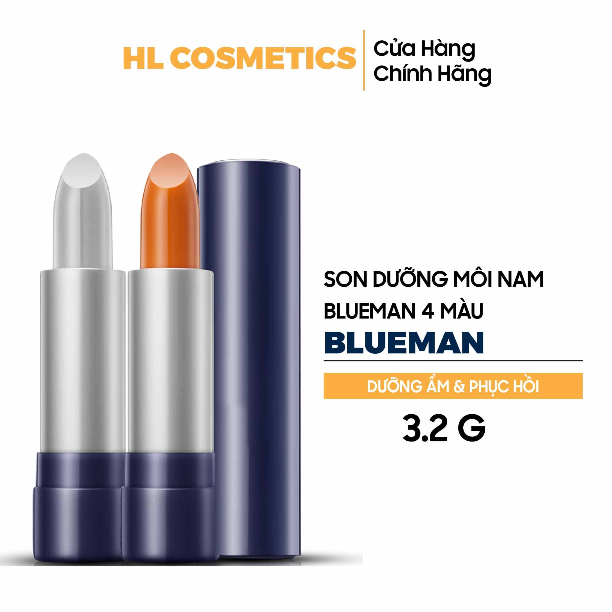 Son Dưỡng Có Màu Cho Nam BLUEMAN Chính Hãng Dưỡng Môi Chống Khô Nứt