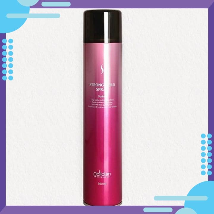 Keo xịt tóc cứng Obsidian Strong Hold Spray Hàn Quốc 300ml