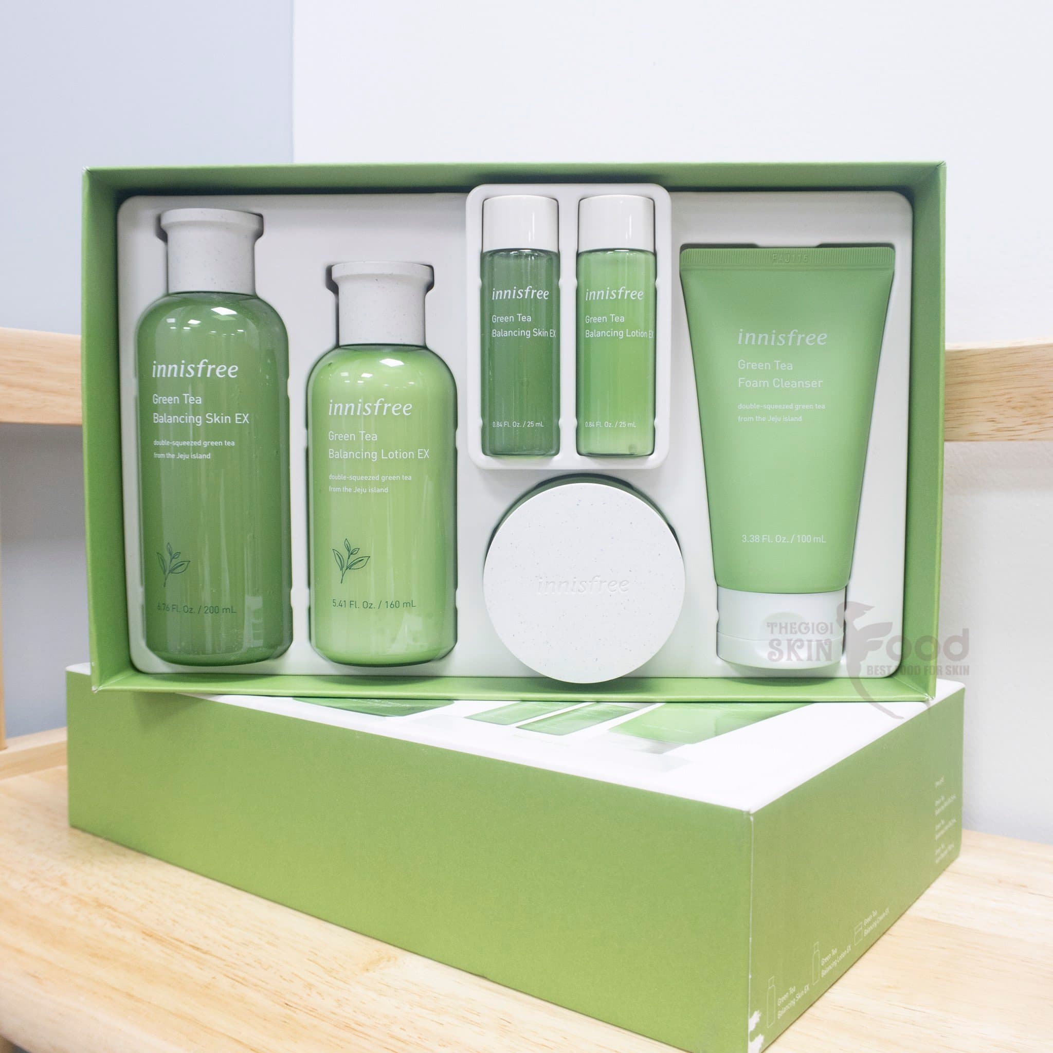 [HCM][NEW] SET DƯỠNG DA TRÀ XANH 6 MÓN - INNISFREE GREEN TEA BALANCING SKIN CARE EXTRA