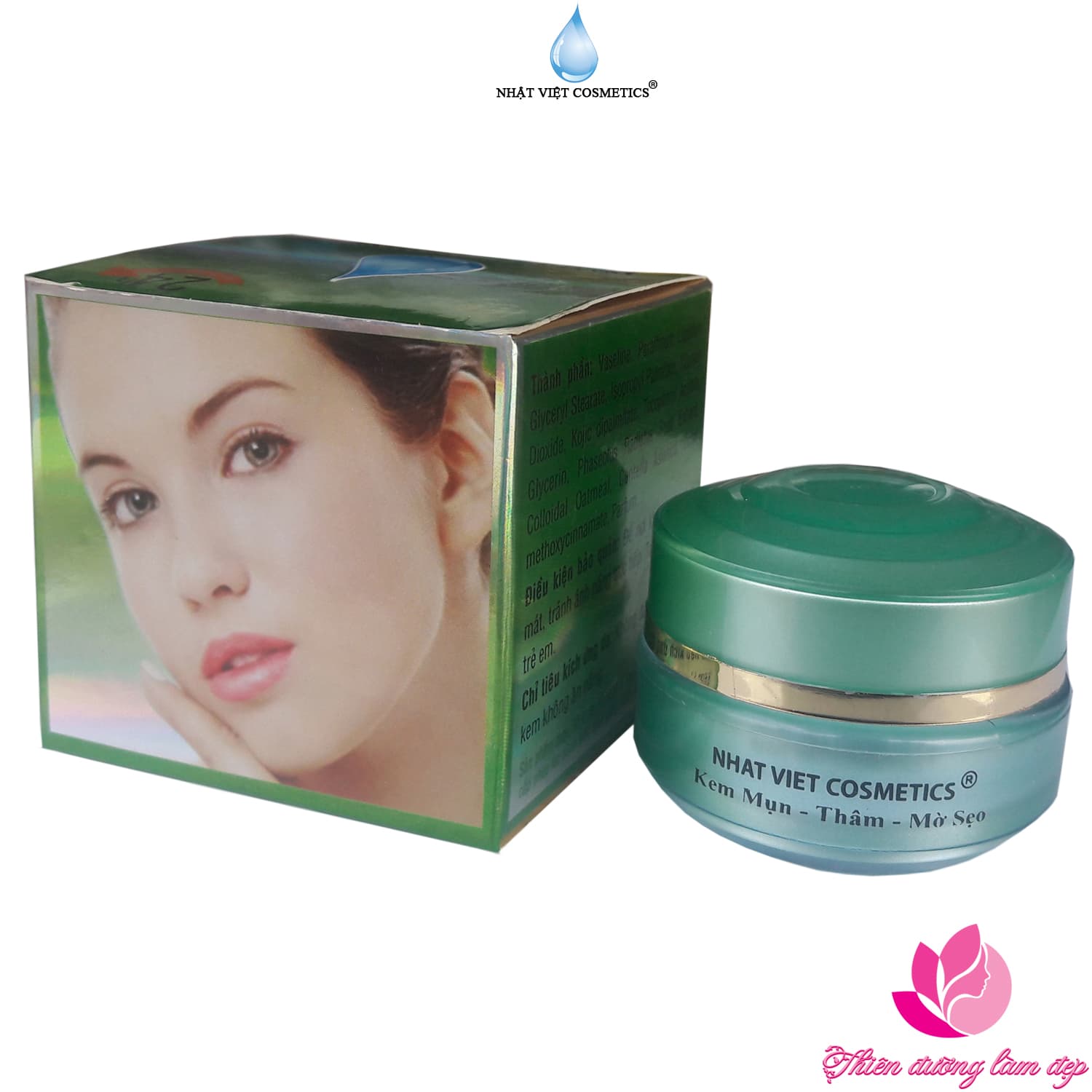 [HCM]Kem Mụn Thâm Mờ sẹo Trà Xanh - Tinh chất Serum NHẬT VIỆT COSMETICS - 13g