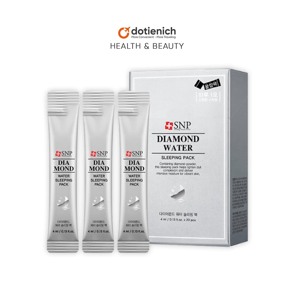[HCM]Mặt nạ dưỡng ẩm da SNP giúp làn da trắng sáng và loại bỏ tế bào chết Diamond Water Sleeping Pack - M660