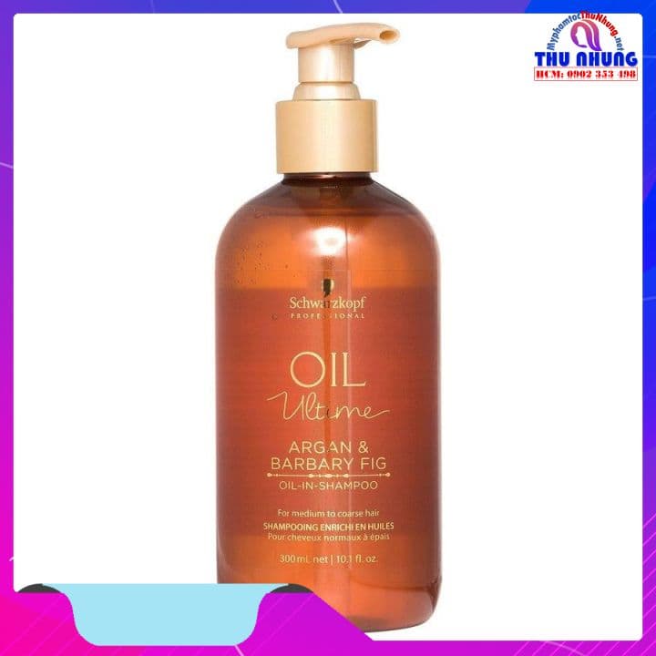 [HCM]Dầu gội Schwarzkopf OIL Ultime Argan & Barbary Fig Oil shampoo chăm sóc tóc to sợi thô cứng 300ml