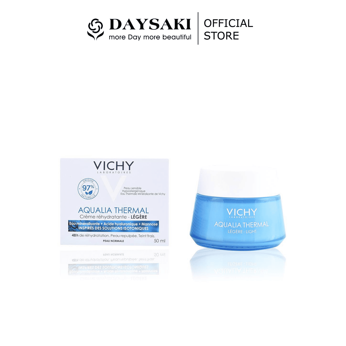 [HCM]Vichy Kem Dưỡng Ẩm & Giữ Nước Cho Da Thường & Da Khô Aqualia Thermal Refreshing Cream Light 50ml