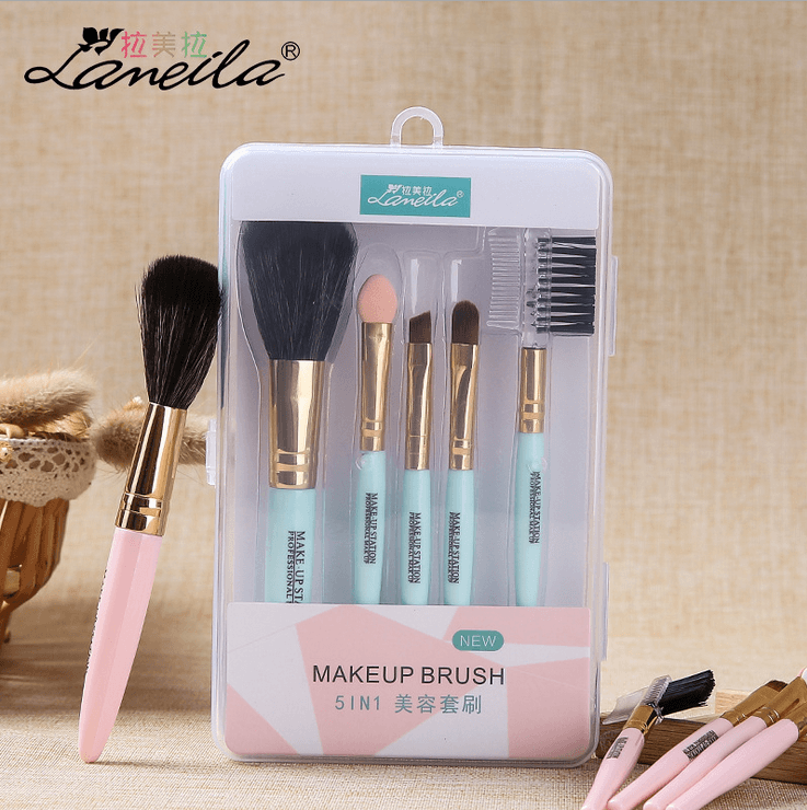 [HCM]Bộ Cọ Trang Điểm 5 Món Tiện Lợi Lameila L0781 Màu Ngẫu Nhiên