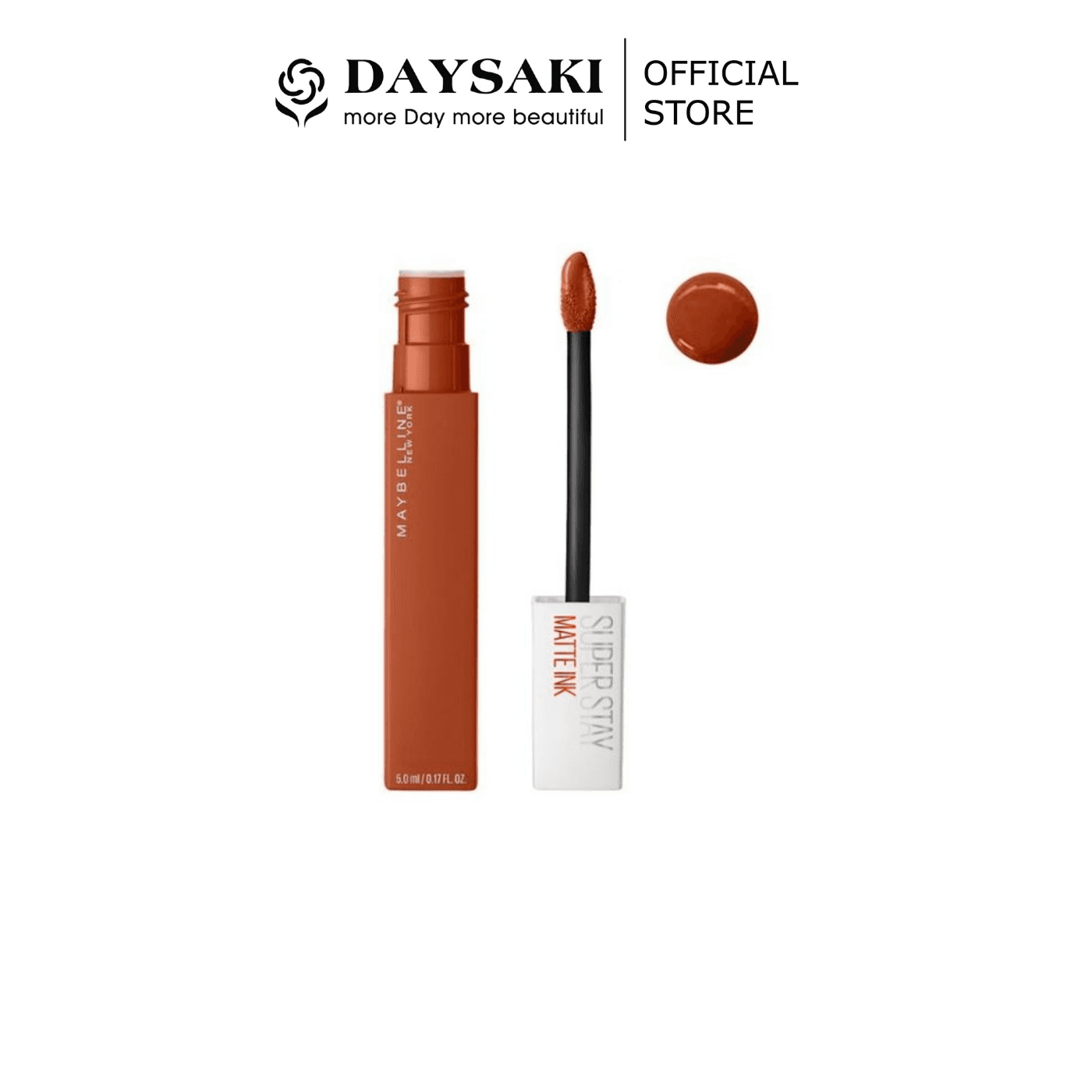 [HCM]Maybelline Son Kem Lì 16h Lâu Trôi Super Stay Matte Ink Lipstick- 135 Nâu Sáng Globetrotter 5ml