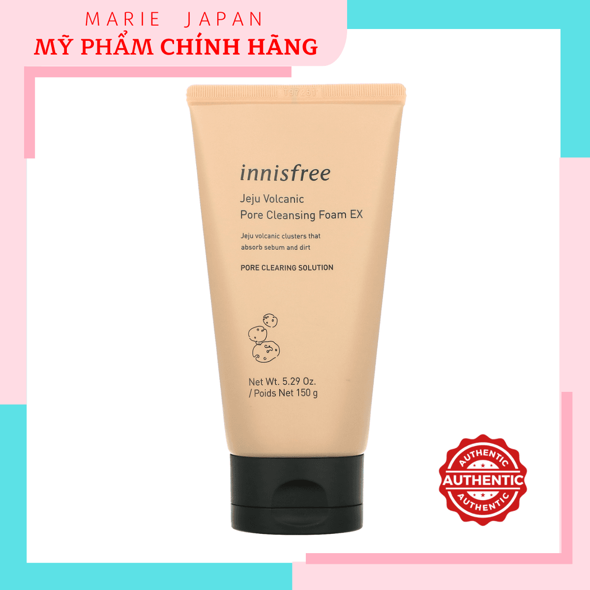 [HCM]Sữa Rửa Mặt Tro Núi Lửa Innisfree Jeju Volcanic Pore Cleansing Foam Ex 150G