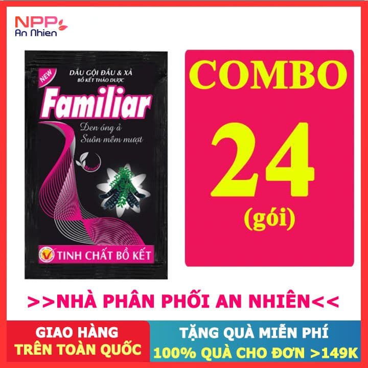 Combo 24 gói dầu Gội Dưỡng Tóc Tinh Chất Bồ Kết  5ml- NPP AN NHIÊN